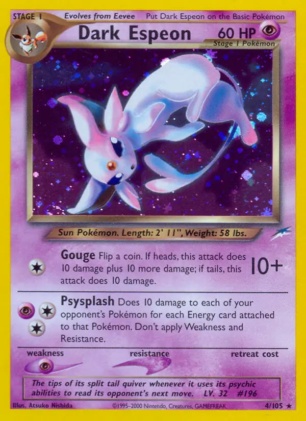 Dark Espeon - Neo Destiny (Holo Rare) [4] Kortspil
