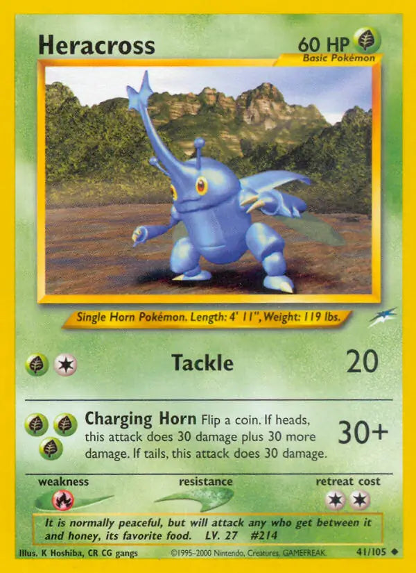 Heracross⁣ - Neo Destiny⁣ (Uncommon)⁣ [41] English / Near Mint / Normal