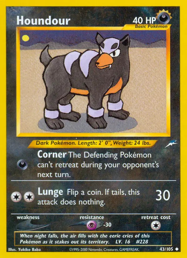 Houndour⁣ - Neo Destiny⁣ (Uncommon)⁣ [43] English / Light Played / 1st-Edition
