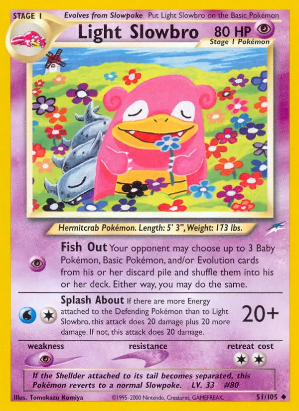 Light Slowbro⁣ - Neo Destiny⁣ (Uncommon)⁣ [51] English / Good / Normal