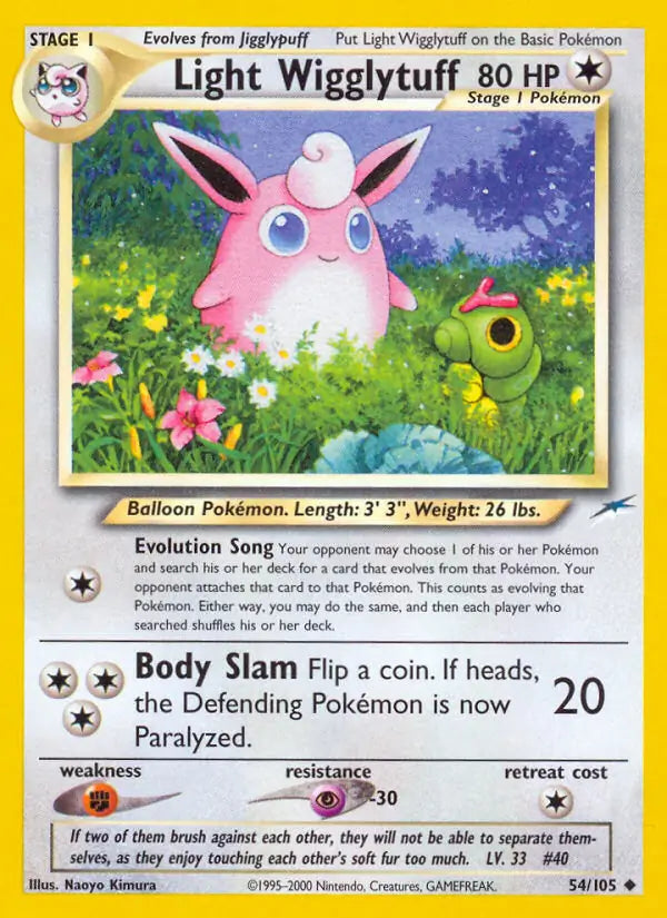 Light Wigglytuff⁣ - Neo Destiny⁣ (Uncommon)⁣ [54] English / Light Played / 1st-Edition