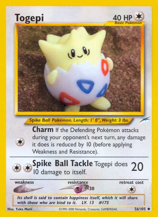 Togepi⁣ - Neo Destiny⁣ (Uncommon)⁣ [56] English / Good / 1st-Edition