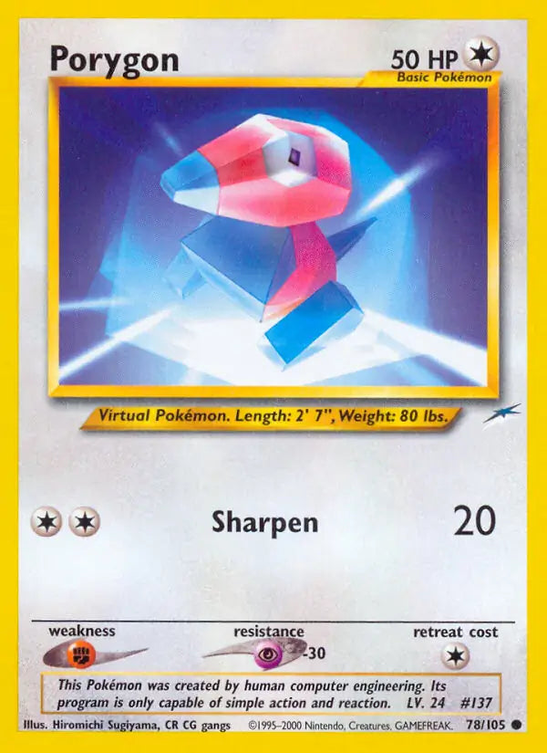 Porygon⁣ - Neo Destiny⁣ (Common)⁣ [78] English / Excellent / 1st-Edition