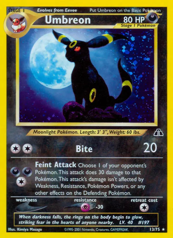 Umbreon⁣ - Neo Discovery⁣ (Holo Rare)⁣ [13] English / Played / Normal