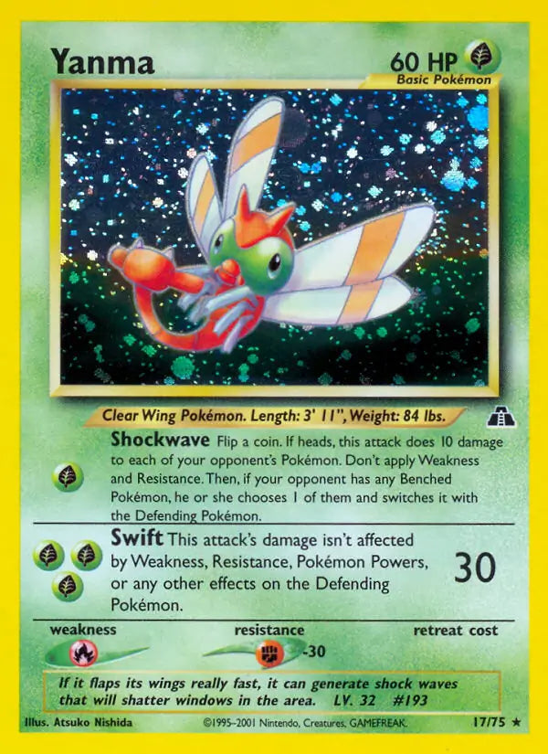 Yanma⁣ - Neo Discovery⁣ (Holo Rare)⁣ [17] English / Near Mint / Normal