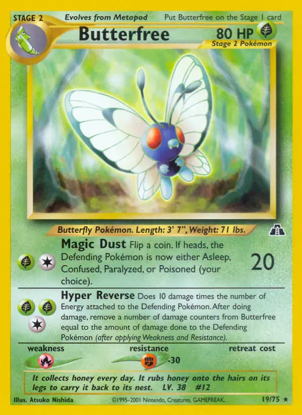 Butterfree⁣ - Neo Discovery⁣ (Rare)⁣ [19] English / Poor / Normal