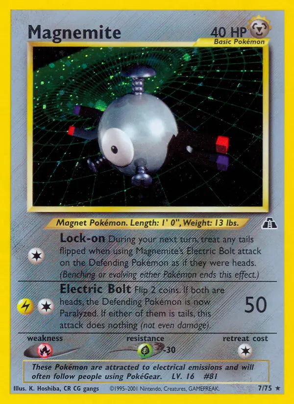 Magnemite - Neo Discovery (Holo Rare) [7] Kortspil