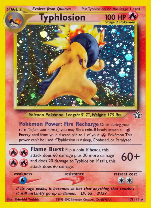 Typhlosion⁣ - Neo Genesis⁣ (Holo Rare)⁣ [17] English / Poor / 1st-Edition