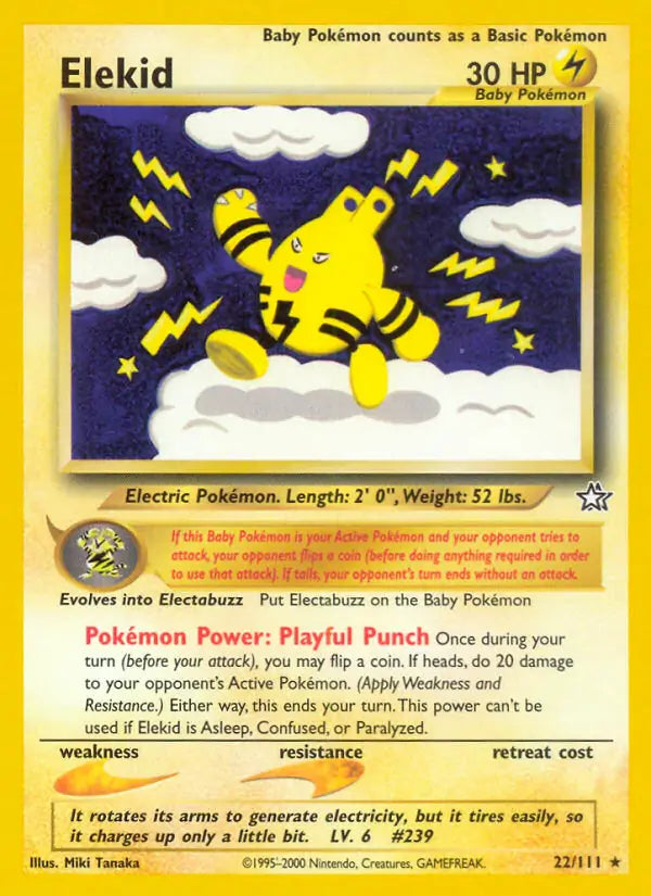 Elekid⁣ - Neo Genesis⁣ (Rare)⁣ [22] English / Near Mint / 1st-Edition