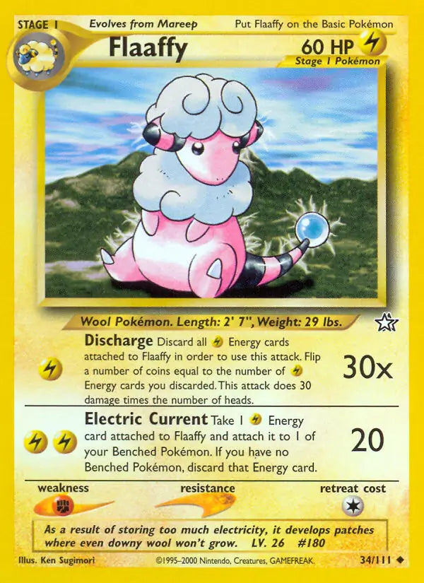 Flaaffy⁣ - Neo Genesis⁣ (Uncommon)⁣ [34] English / Light Played / 1st-Edition