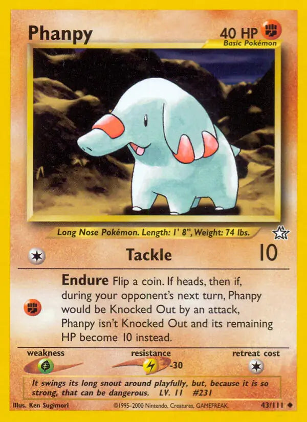 Phanpy⁣ - Neo Genesis⁣ (Uncommon)⁣ [43] English / Good / 1st-Edition