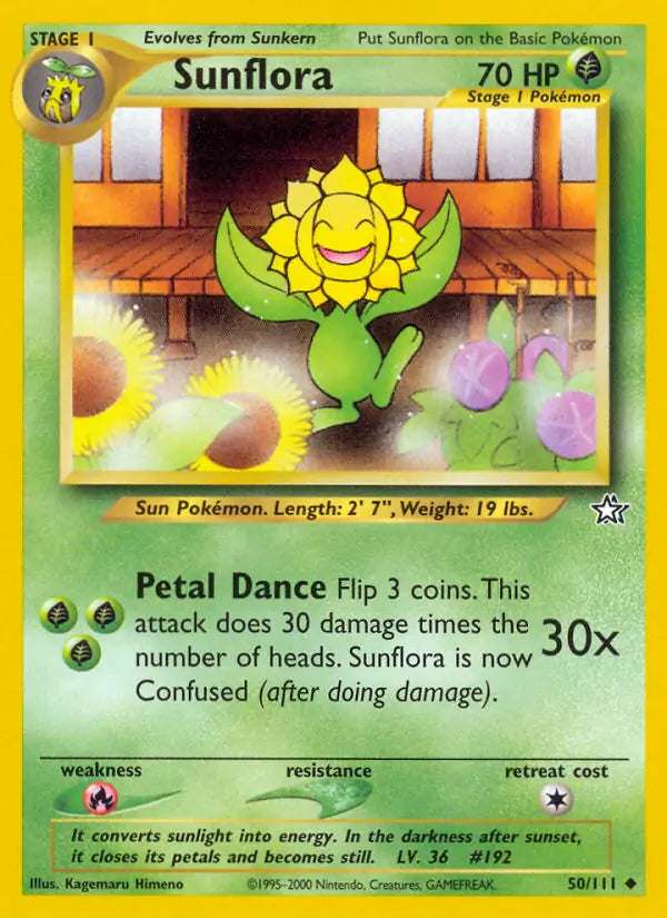 Sunflora⁣ - Neo Genesis⁣ (Uncommon)⁣ [50] English / Near Mint / Normal
