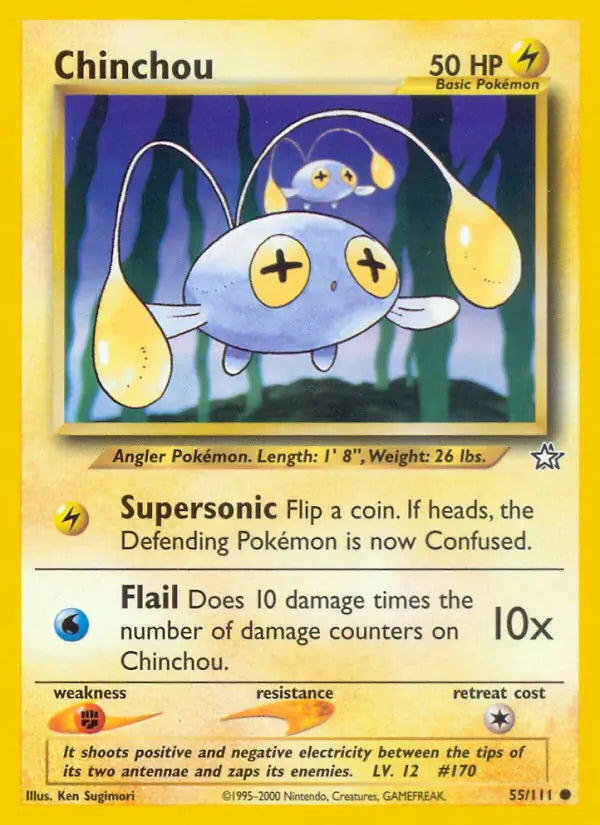 Chinchou⁣ - Neo Genesis⁣ (Common)⁣ [55] English / Excellent / 1st-Edition