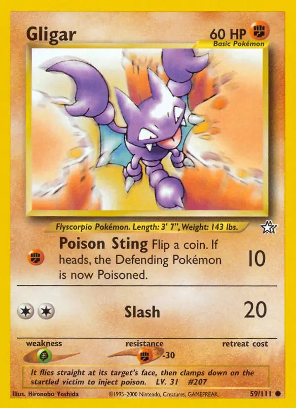 Gligar⁣ - Neo Genesis⁣ (Common)⁣ [59] English / Good / 1st-Edition
