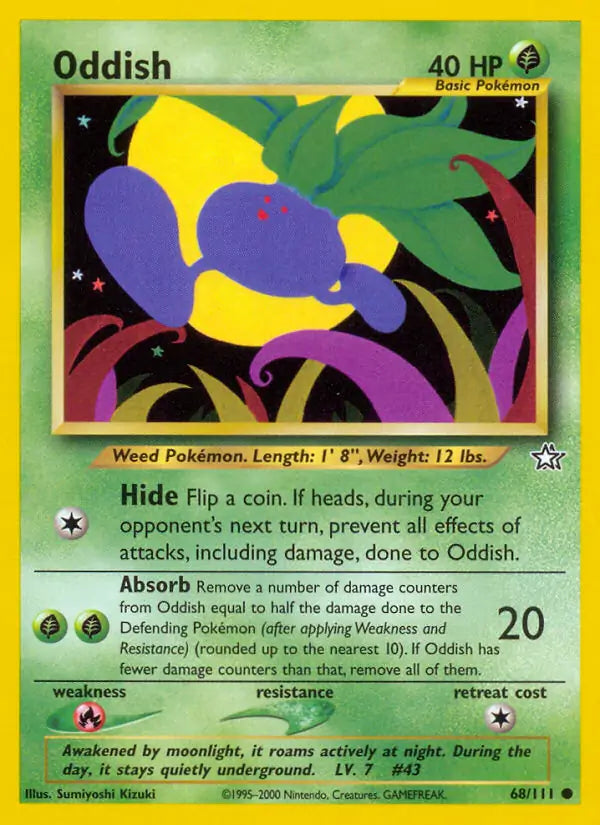 Oddish⁣ - Neo Genesis⁣ (Common)⁣ [68] English / Good / 1st-Edition