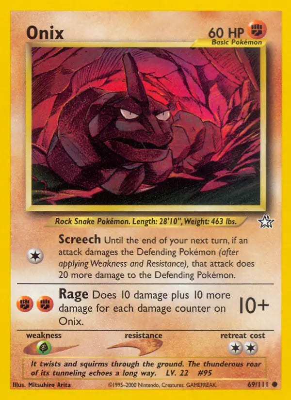 Onix⁣ - Neo Genesis⁣ (Common)⁣ [69] English / Excellent / 1st-Edition