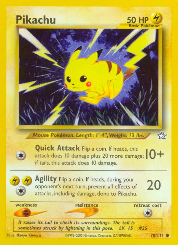 Pikachu⁣ - Neo Genesis⁣ (Common)⁣ [70] English / Near Mint / 1st-Edition