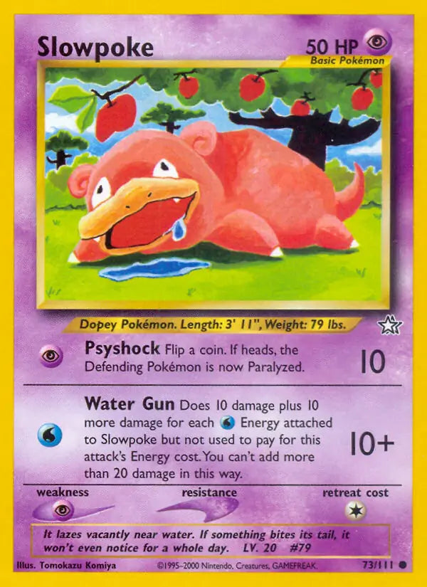 Slowpoke⁣ - Neo Genesis⁣ (Common)⁣ [73] English / Light Played / 1st-Edition