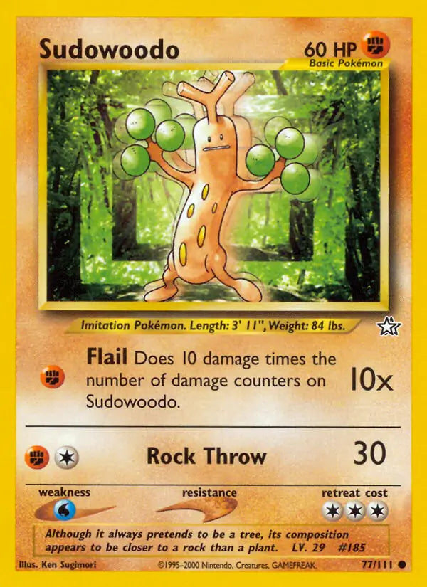 Sudowoodo⁣ - Neo Genesis⁣ (Common)⁣ [77] English / Excellent / 1st-Edition