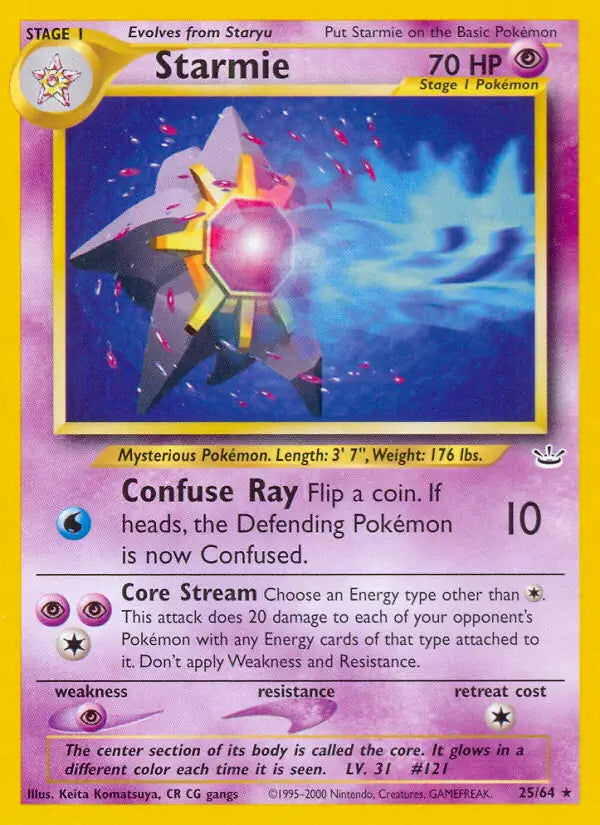 Starmie⁣ - Neo Revelation⁣ (Rare)⁣ [25] English / Poor / Normal