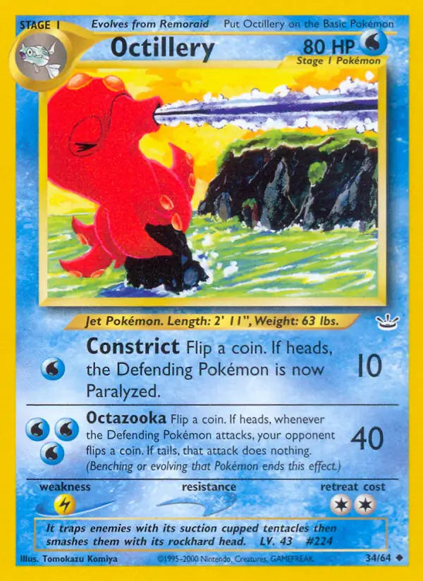 Octillery⁣ - Neo Revelation⁣ (Uncommon)⁣ [34] English / Excellent / Normal