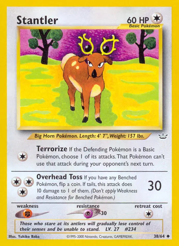 Stantler⁣ - Neo Revelation⁣ (Uncommon)⁣ [38] English / Played / 1st-Edition