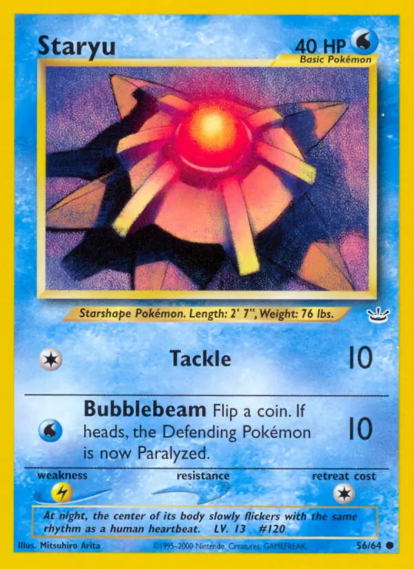 Staryu⁣ - Neo Revelation⁣ (Common)⁣ [56] English / Good / Normal