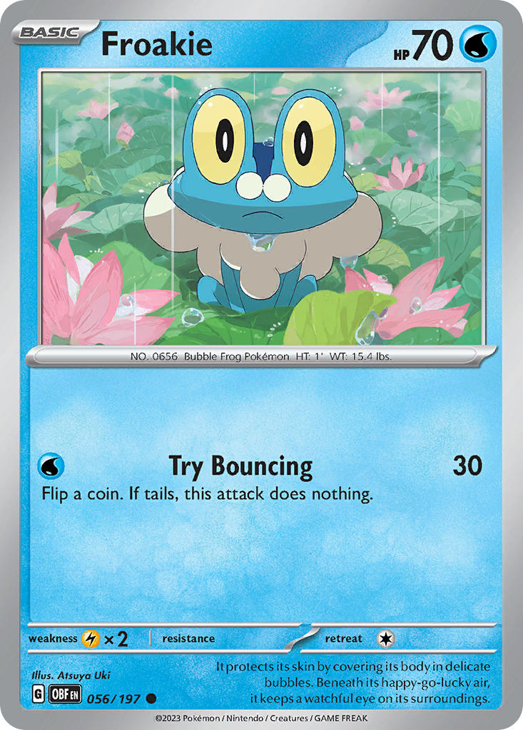 Froakie - Obsidian Flames (Common) [056] Kortspil