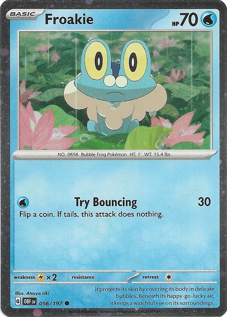 Froakie - Obsidian Flames (Cosmos Holo) [056] Kortspil