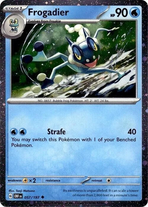 Frogadier - Obsidian Flames (Cosmos Holo) [057] Kortspil