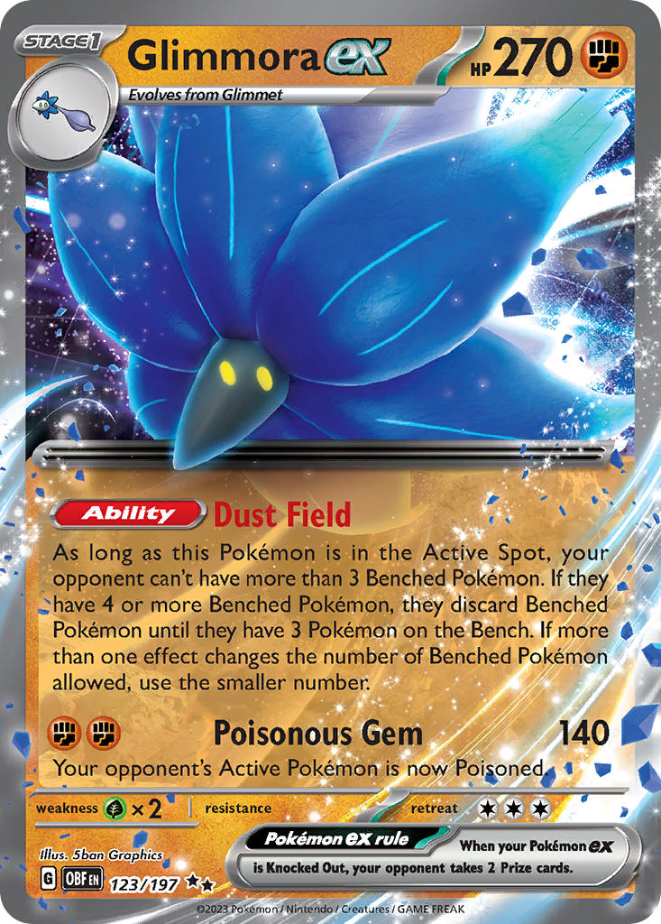 Glimmora ex⁣ - Obsidian Flames⁣ (Double Rare)⁣ [123] English / Near Mint / Normal