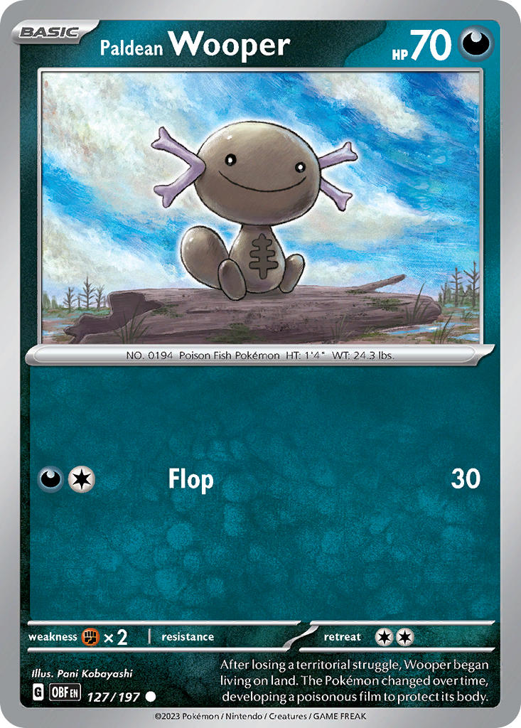 Paldean Wooper⁣ - Obsidian Flames⁣ (Common)⁣ [127] English / Near Mint / Normal