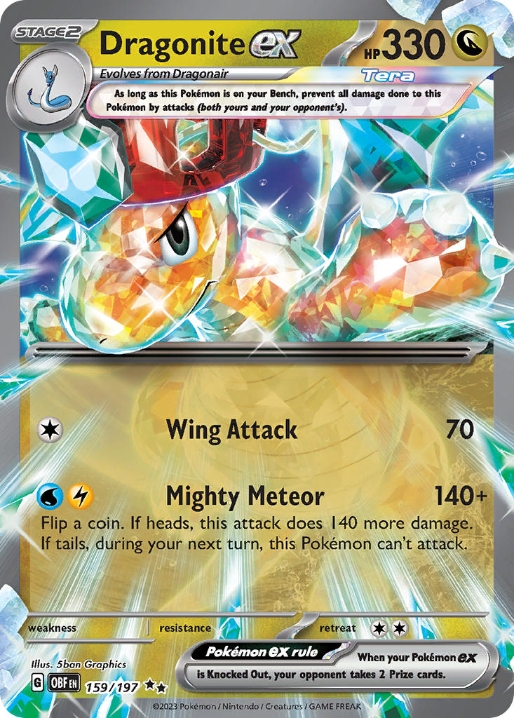 Dragonite ex⁣ - Obsidian Flames⁣ (Double Rare)⁣ [159] English / Near Mint / Normal