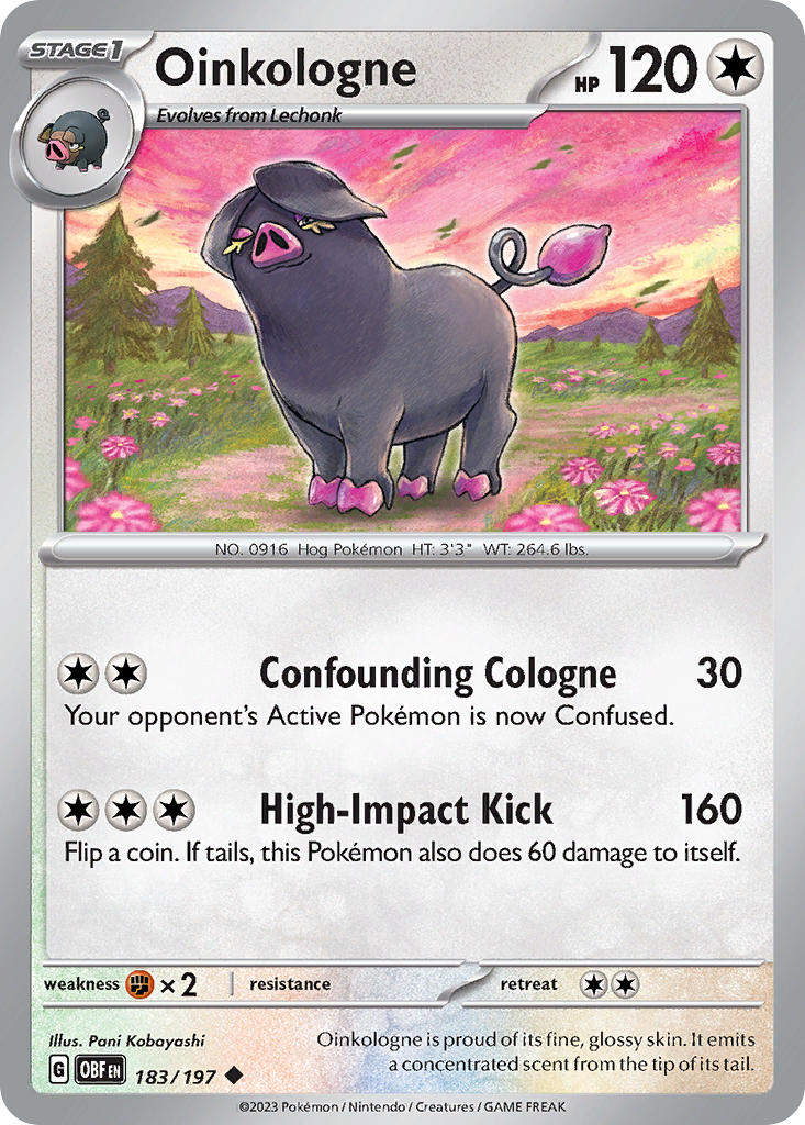 Oinkologne⁣ - Obsidian Flames⁣ (Uncommon)⁣ [183] English / Near Mint / Normal