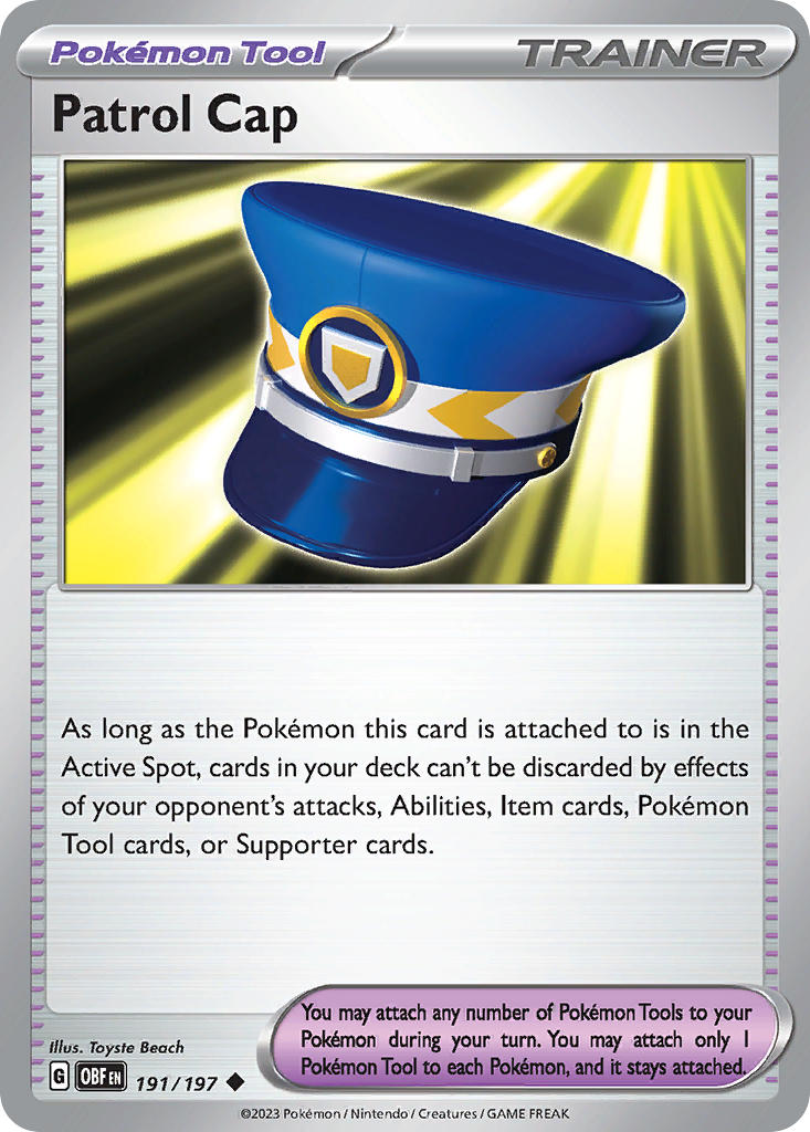 Patrol Cap⁣ - Obsidian Flames⁣ (Uncommon)⁣ [191] English / Near Mint / Normal