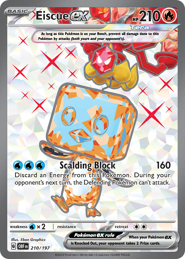 Eiscue ex⁣ - Obsidian Flames⁣ (Ultra Rare)⁣ [210] English / Near Mint / Normal