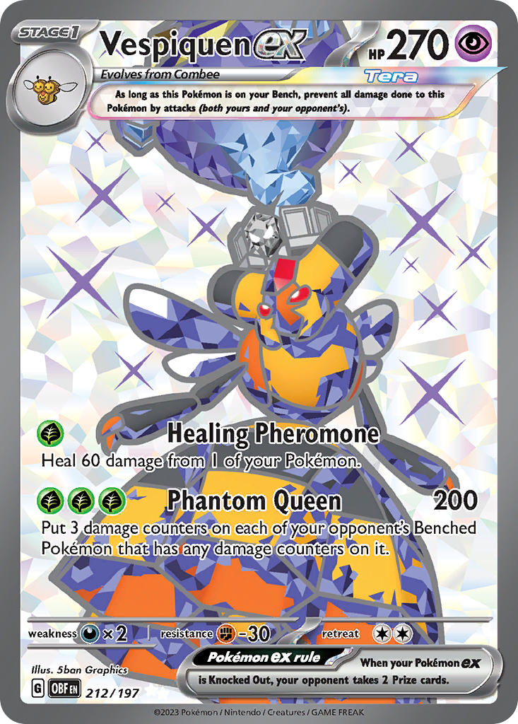 Vespiquen ex⁣ - Obsidian Flames⁣ (Ultra Rare)⁣ [212] English / Near Mint / Normal