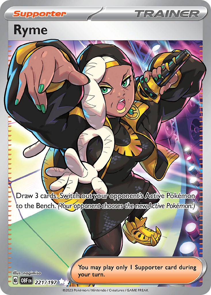 Ryme⁣ - Obsidian Flames⁣ (Ultra Rare)⁣ [221] English / Near Mint / Normal