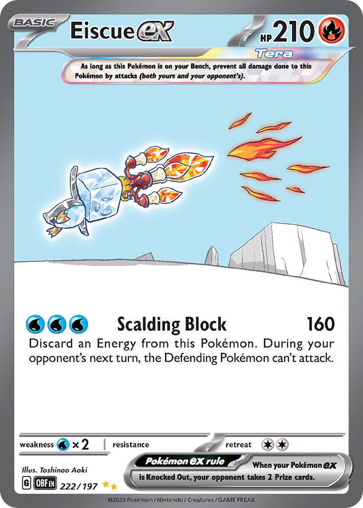 Eiscue ex⁣ - Obsidian Flames⁣ (Special Illustration Rare)⁣ [222] English / Near Mint / Normal