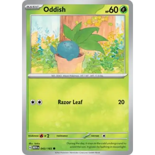 Oddish - 043/165 - Enkeltkort