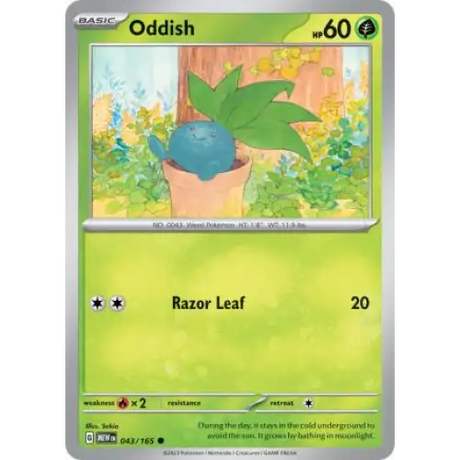 Oddish - 043/165 - Enkeltkort