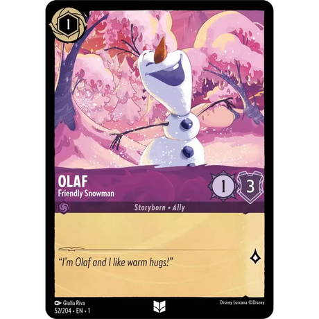 Olaf - Friendly Snowman (Uncommon) - 52/204 - Disney