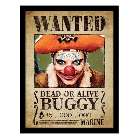 One Piece: Buggy Wanted Poster - Indrammet - Plakat