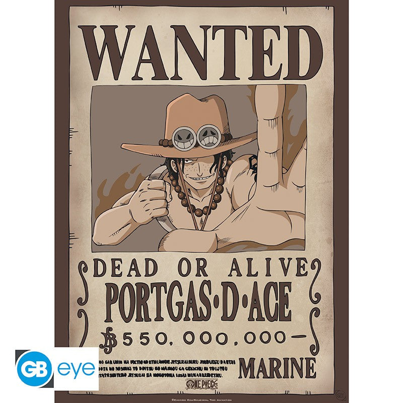 One Piece Wanted Ace Poster/Plakat 52x38cm Dekoration