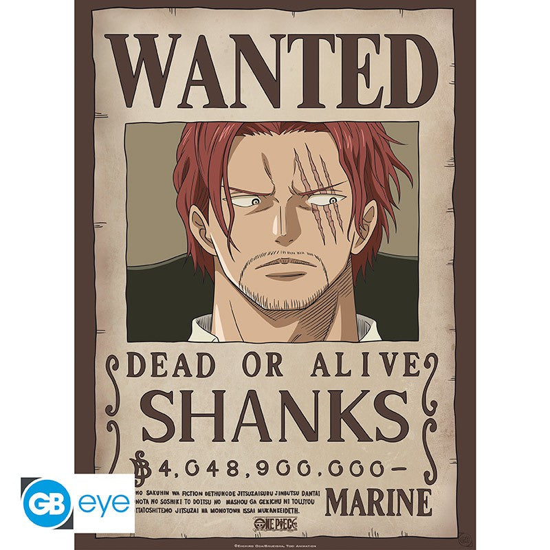 One Piece: Wanted Shanks - Poster/Plakat - 52x38cm