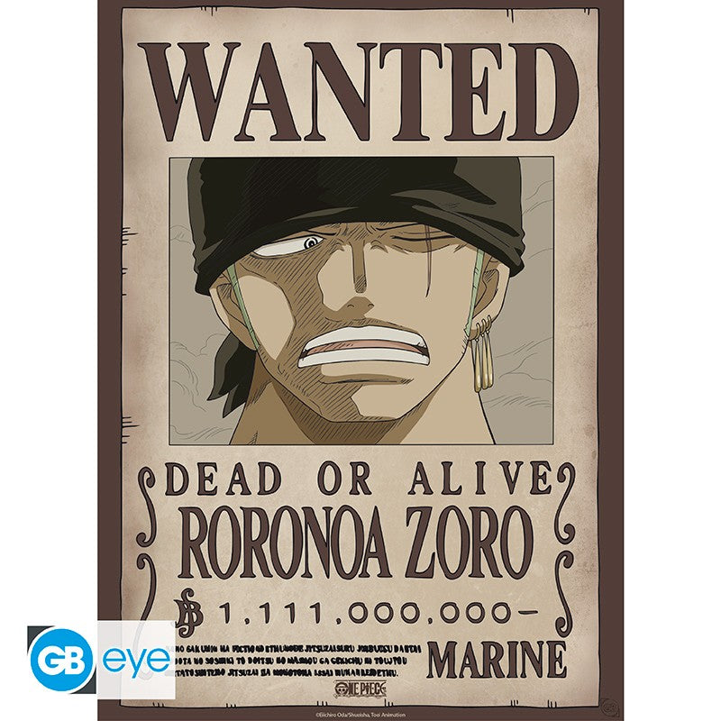 One Piece: Wanted Zoro Wano - Poster/Plakat - 52x38cm