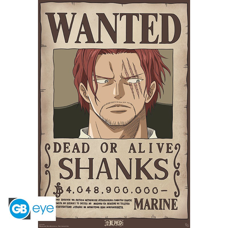 One Piece: Wanted Shanks - Poster/Plakat, Maxi - 91,5x61cm