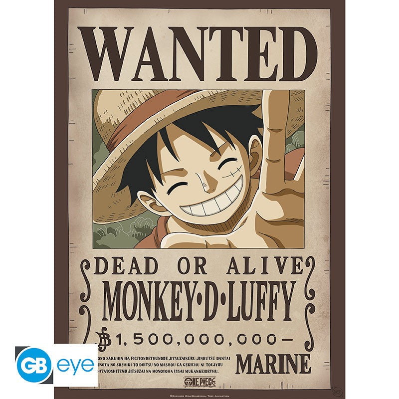 One Piece Wanted Luffy + Ace 2x Poster Plakat 52x38cm Dekoration