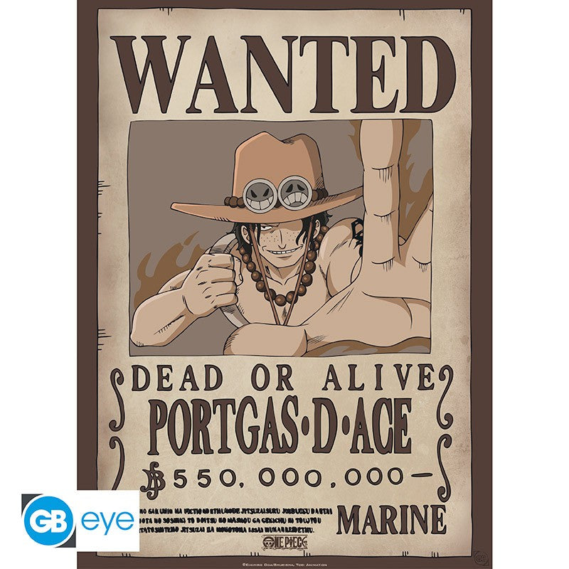 One Piece: Wanted Luffy + Ace - 2x Poster/Plakat - 52x38cm