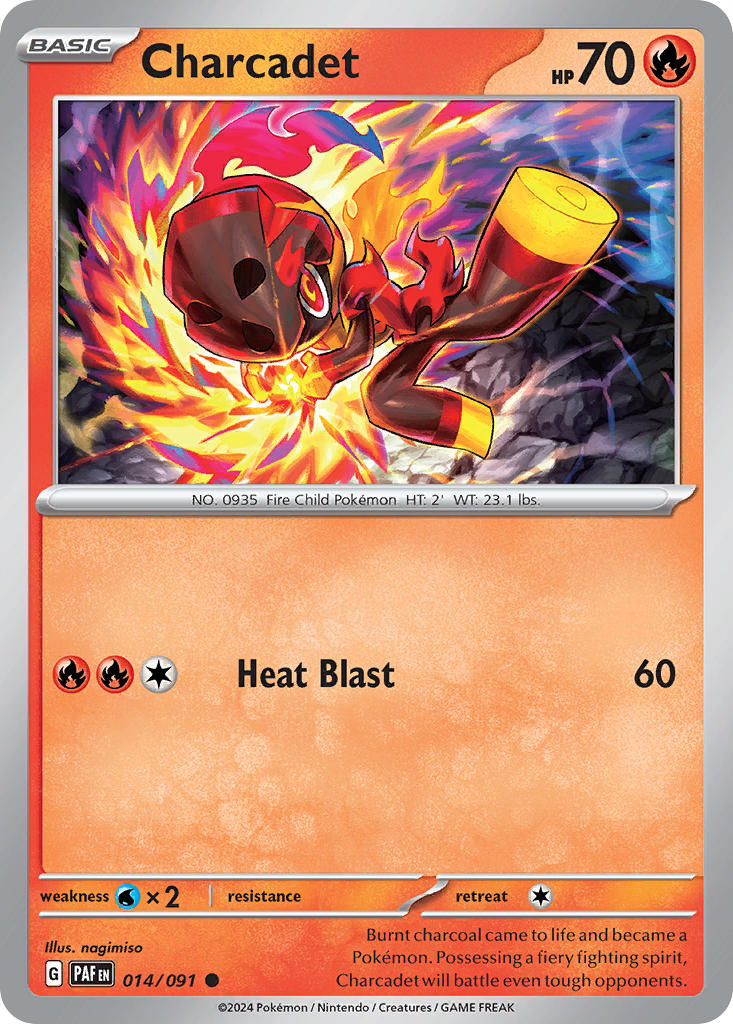 Charcadet⁣ - Paldean Fates⁣ (Common)⁣ [014] English / Near Mint / Reverse-Holo Normal